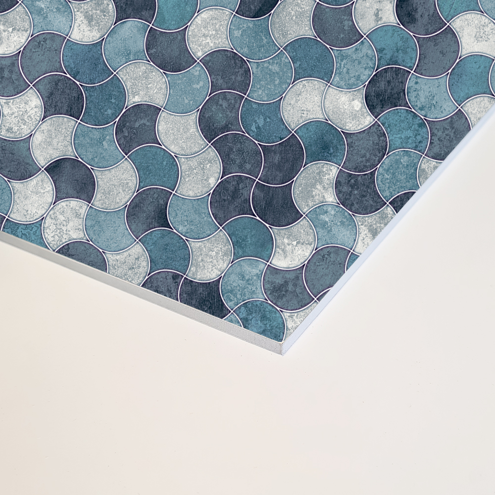 Image of Blue Scallop Alloy Wall Panel-Wall panel-Wetwall-Tile.co.uk