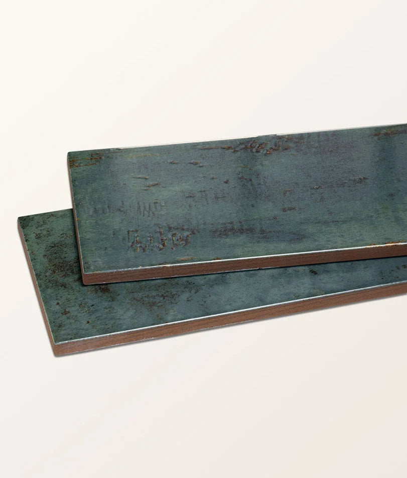 Image of Wightwick Emerald tile 10x30cm-Ceramic wall tile-Ca Pietra - stock-Tile.co.uk