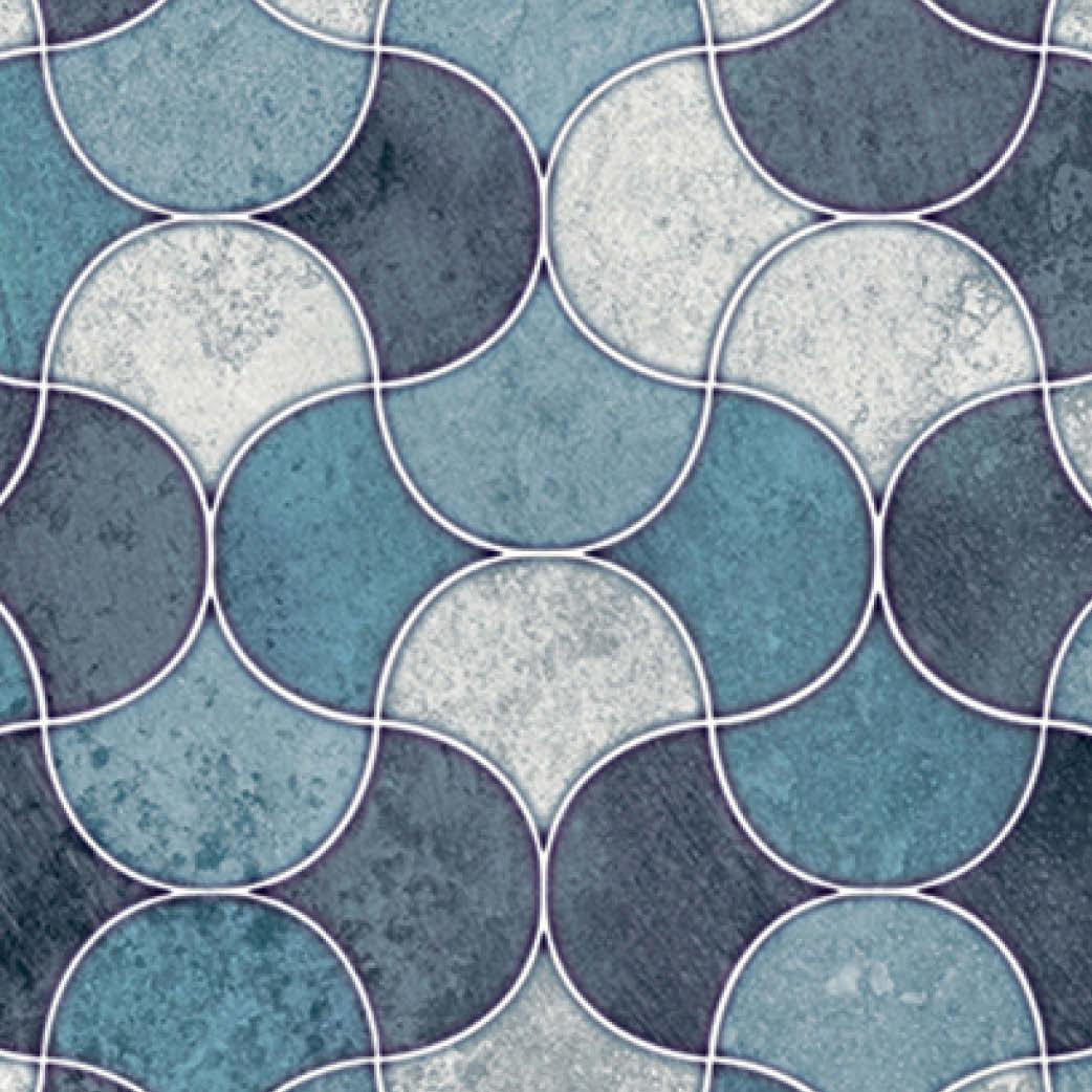 Image of Blue Scallop Alloy Wall Panel-Wall panel-Wetwall-Tile.co.uk