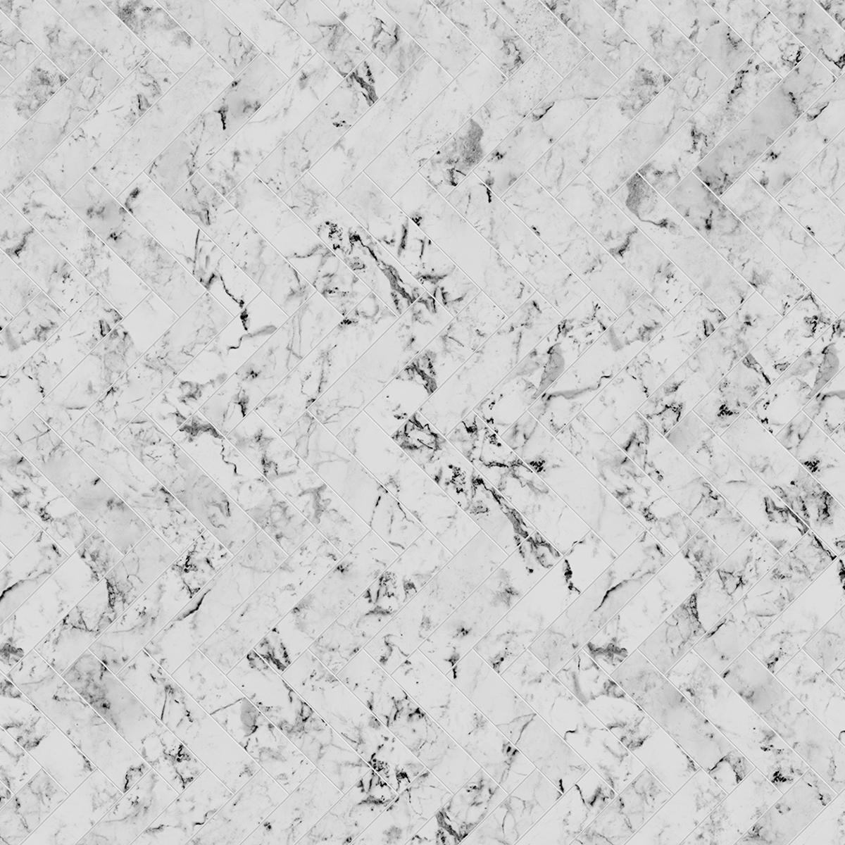 Image of Carrara Marble Herringbone Alloy Wall Panel-Wall panel-Wetwall-Tile.co.uk