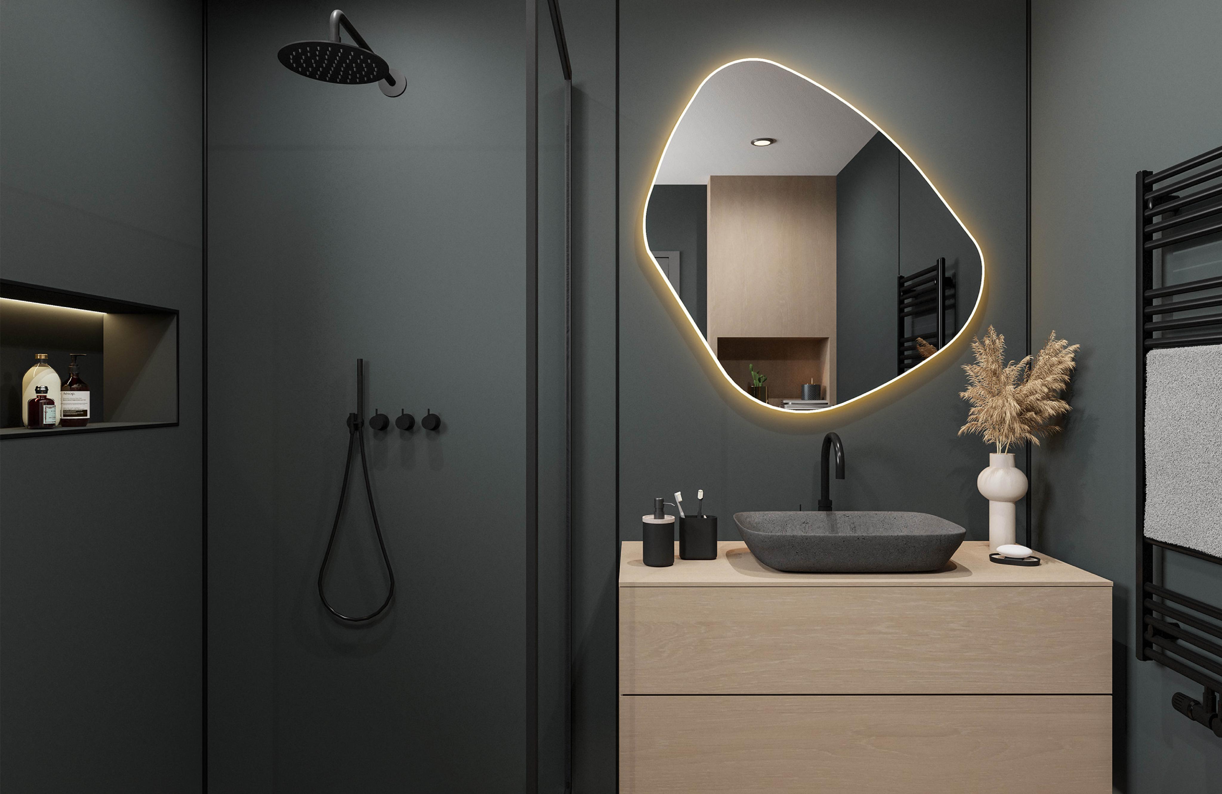 Image of Midnight Grey Alloy Wall Panel-Wall panel-Wetwall-Tile.co.uk