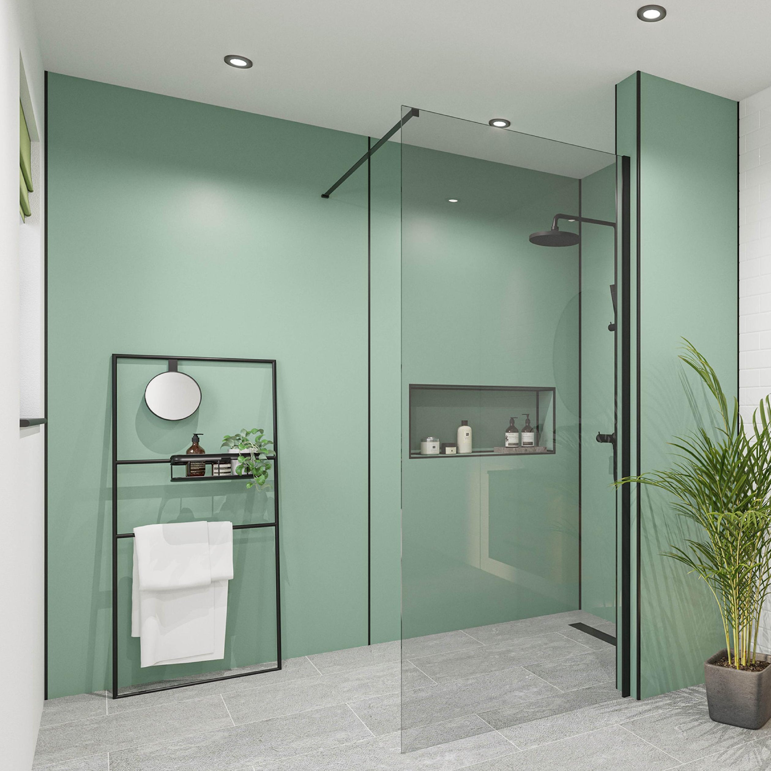 Image of Seafoam Green Alloy Wall Panel-Wall panel-Wetwall-Tile.co.uk