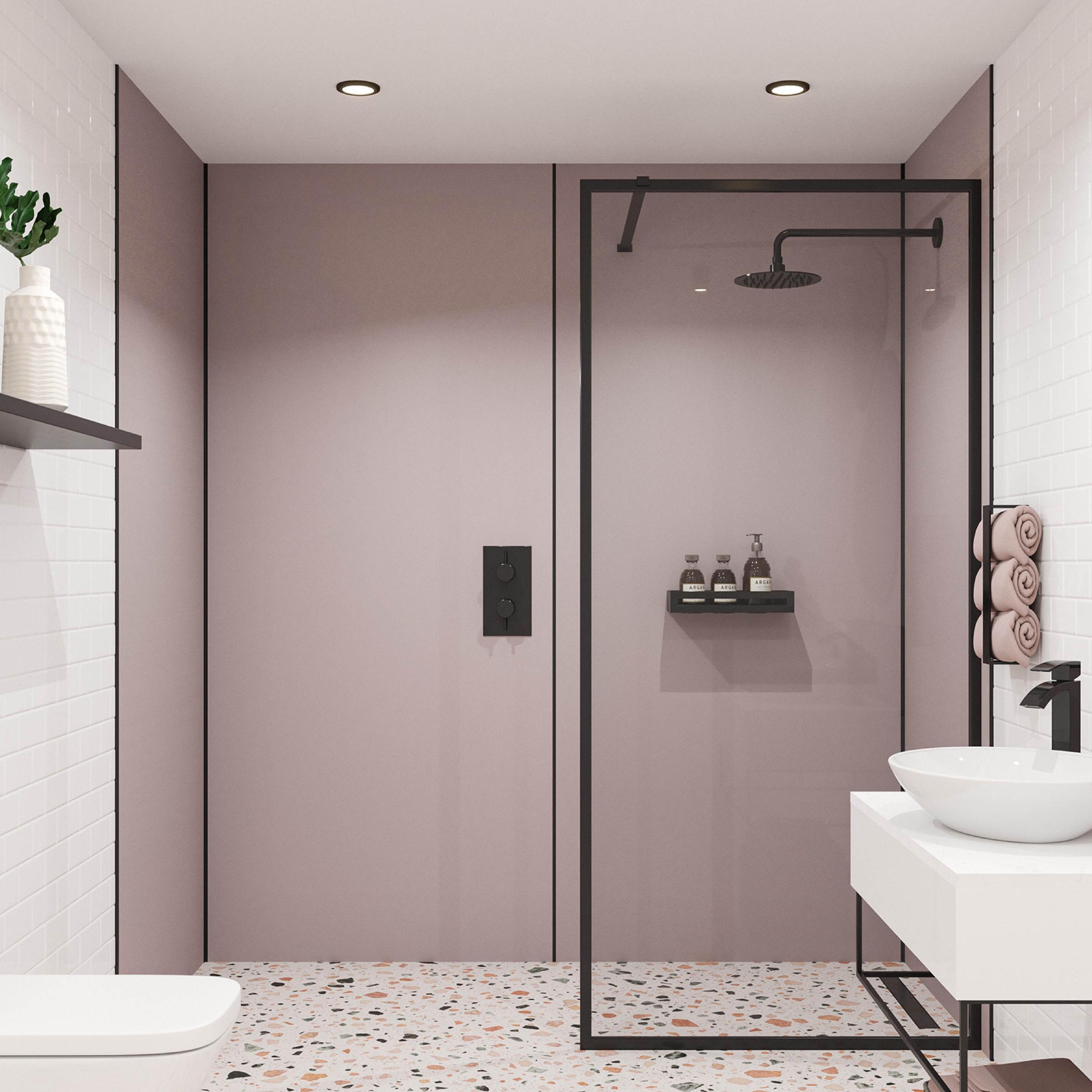 Image of Smoked Rose Alloy Wall Panel-Wall panel-Wetwall-Tile.co.uk