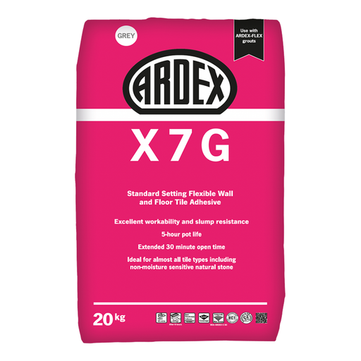 Ardex X7G Flexible Standard Set Grey Tile Adhesive 20kg-Adhesive-Ardex-Tile.co.uk