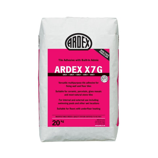 Ardex 20kg X7G Flexible Standard Set Grey Tile Adhesive-Adhesive-Ardex-tile.co.uk