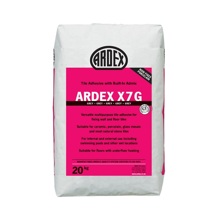 Ardex 20kg X7G Flexible Standard Set Grey Tile Adhesive-Adhesive-Ardex-tile.co.uk