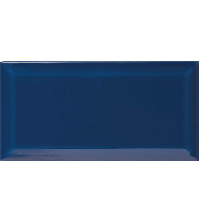 Sample 10x20cm Metro Atlantis Blue Bevelled Brick Tile-sample-sample-tile.co.uk