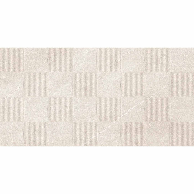 Image of Alps Cream Concept Decor wall tile 31x61cm-Ceramic wall tile-Keraben-tile.co.uk
