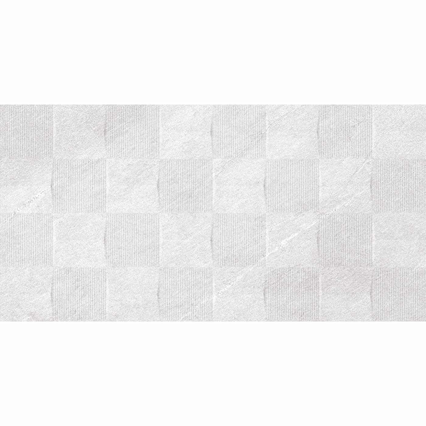 Image of Alps White Concept Decor wall tile 31x61cm-Ceramic wall tile-Keraben-tile.co.uk