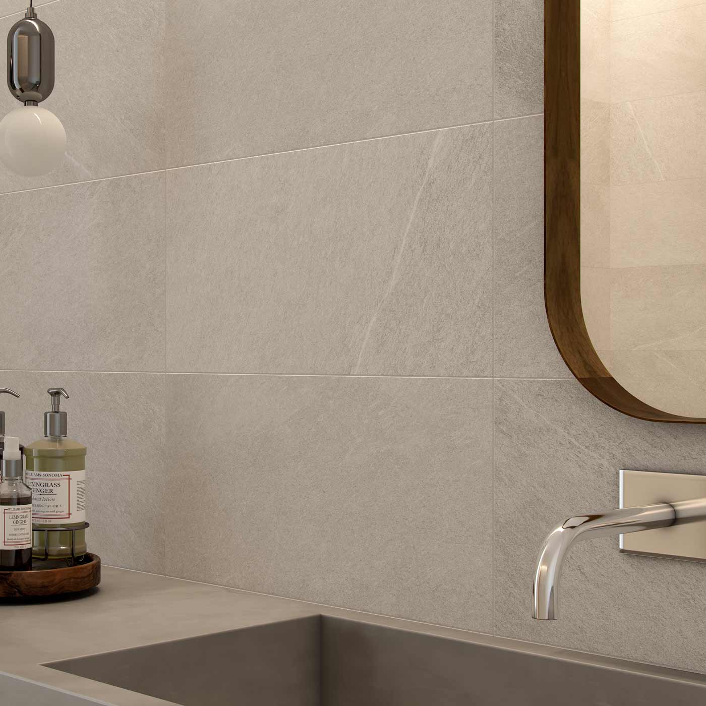 Image of Alps Grey wall tile 31x61cm-Ceramic wall tile-Keraben-tile.co.uk