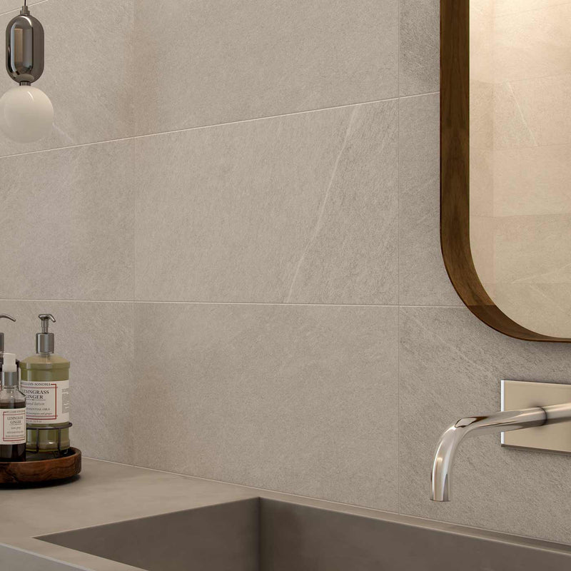 Image of Alps Grey wall tile 31x61cm-Ceramic wall tile-Keraben-tile.co.uk