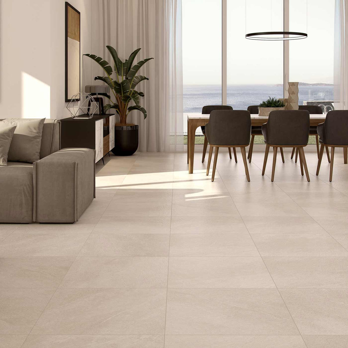 Alps Cream floor tile | 61x61cm Porcelain — Tile.co.uk