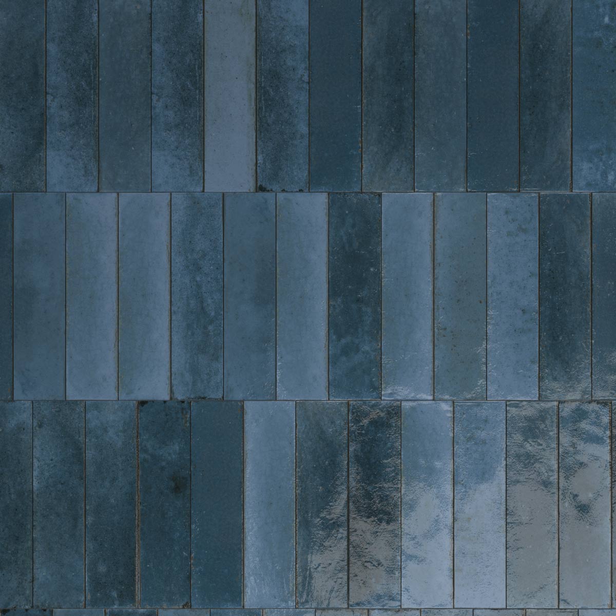 Image of Agadir Lago Blue Gloss wall tile 7x28cm-Ceramic wall tile-Dune Ceramica-tile.co.uk