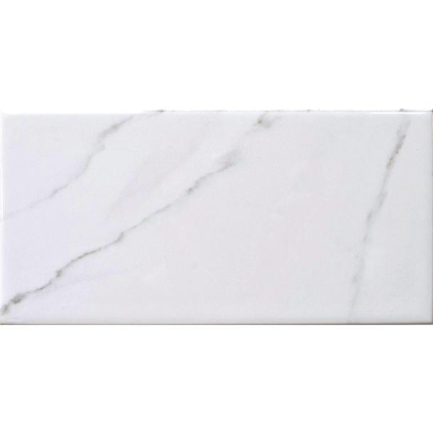 Image of Flat Gloss Carrara Marble Brick tile 10x20cm-Brick style tiles-Fabresa-tile.co.uk