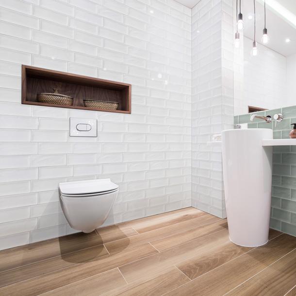 Image of Aria White Brick tile 10x30cm-Brick style tiles-Fabresa-tile.co.uk