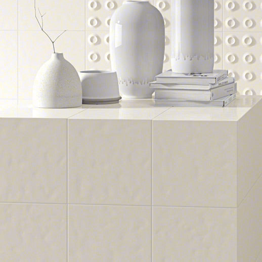 Image of Berta Blanco-M 20x20cm-Ceramic wall tile-Vives ceramica-tile.co.uk