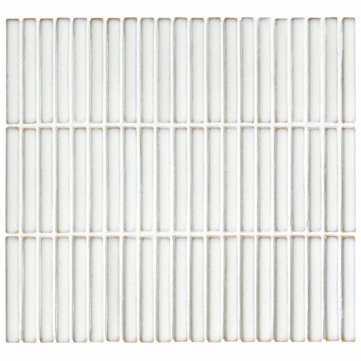 Image of Bamboo White Gloss Mosaic 28.4x29.5cm-mosaic tile-Ca Pietra-tile.co.uk