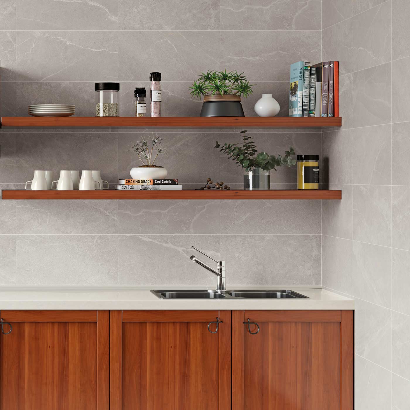 Image of Marseille Grey tile 30x60cm-Porcelain tile-Alaplana-tile.co.uk