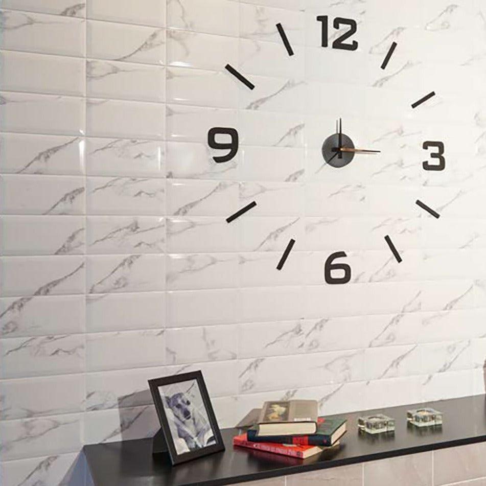Image of Metro Carrara White Bevelled Brick wall tile 10x20cm-Brick style tiles-Salcamar-tile.co.uk