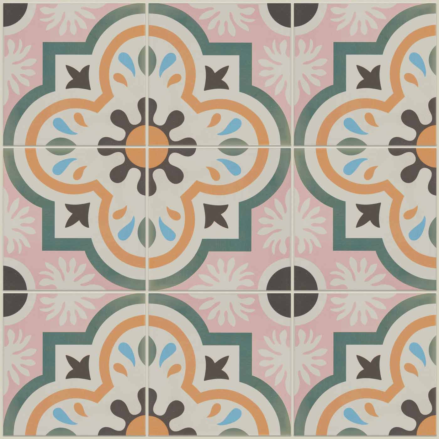 Image of Cabana New Orleans Pattern tile 20x20cm-Pattern tile-Ca Pietra-tile.co.uk