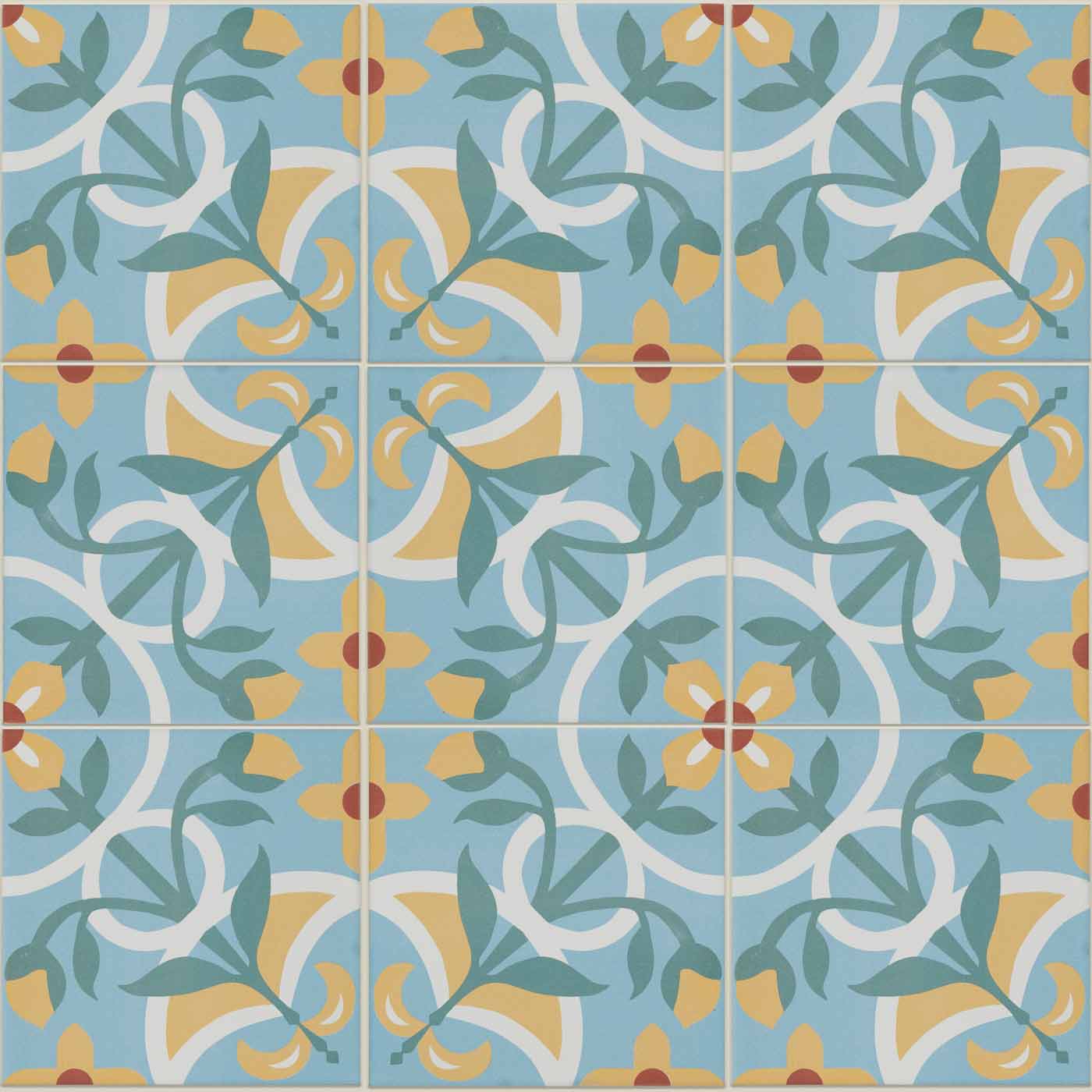 Image of Cabana Sicily Pattern tile 20x20cm-Pattern tile-Ca Pietra-tile.co.uk