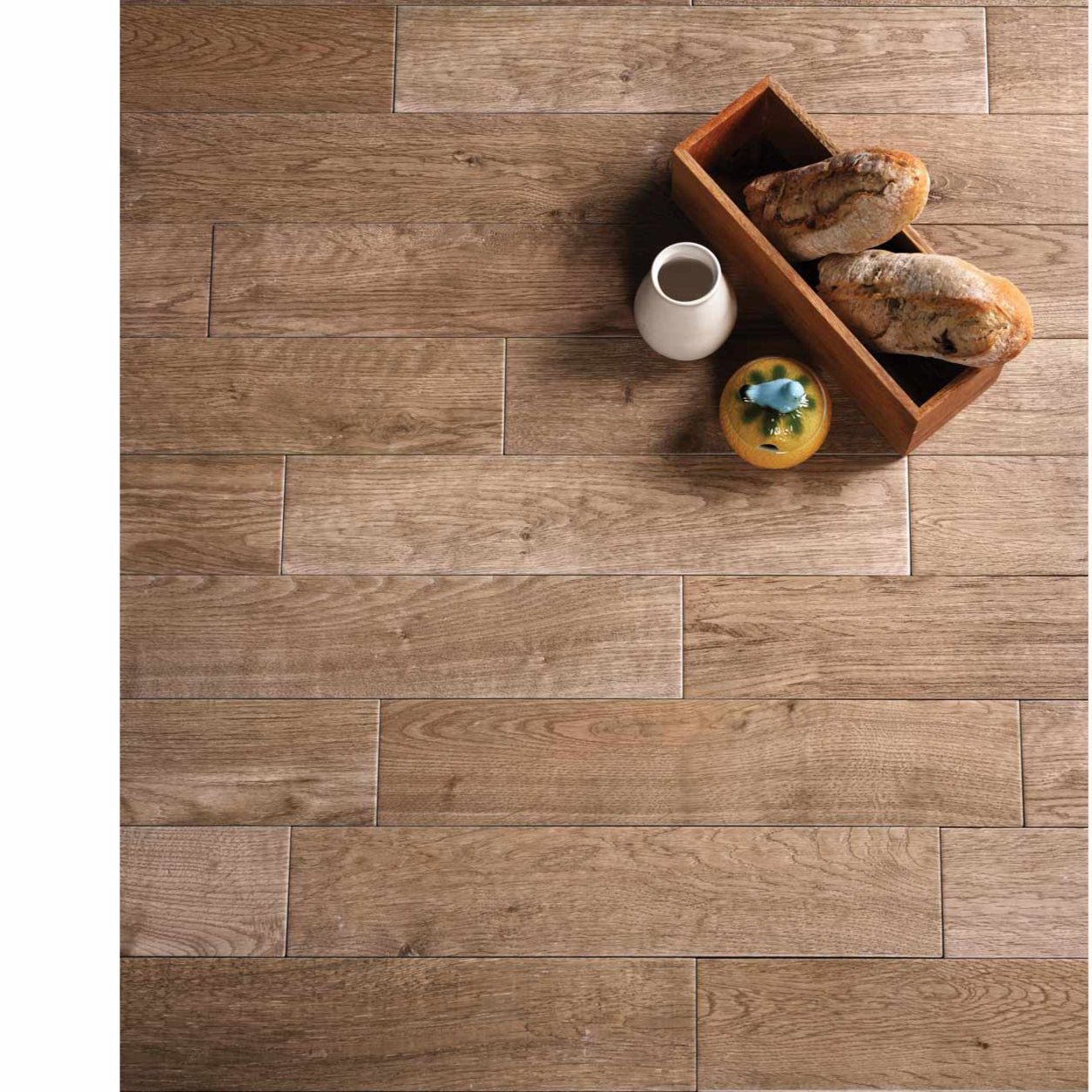 Image of Chatham Walnut tile 9.8x50cm-Wood effect tile-Ca Pietra-tile.co.uk