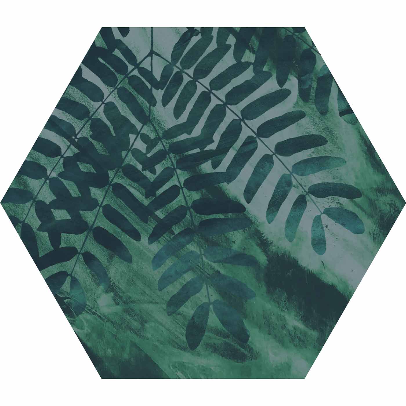 Image of Jungle Hexagon tile 21.5x24.5cm-Hexagon tile-Ca Pietra-tile.co.uk