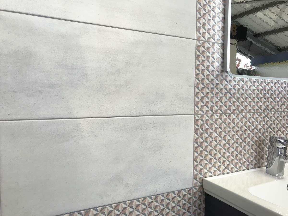 Image of Pattern White wall tile 25x70cm-Ceramic wall tile-Pamesa ceramica-tile.co.uk