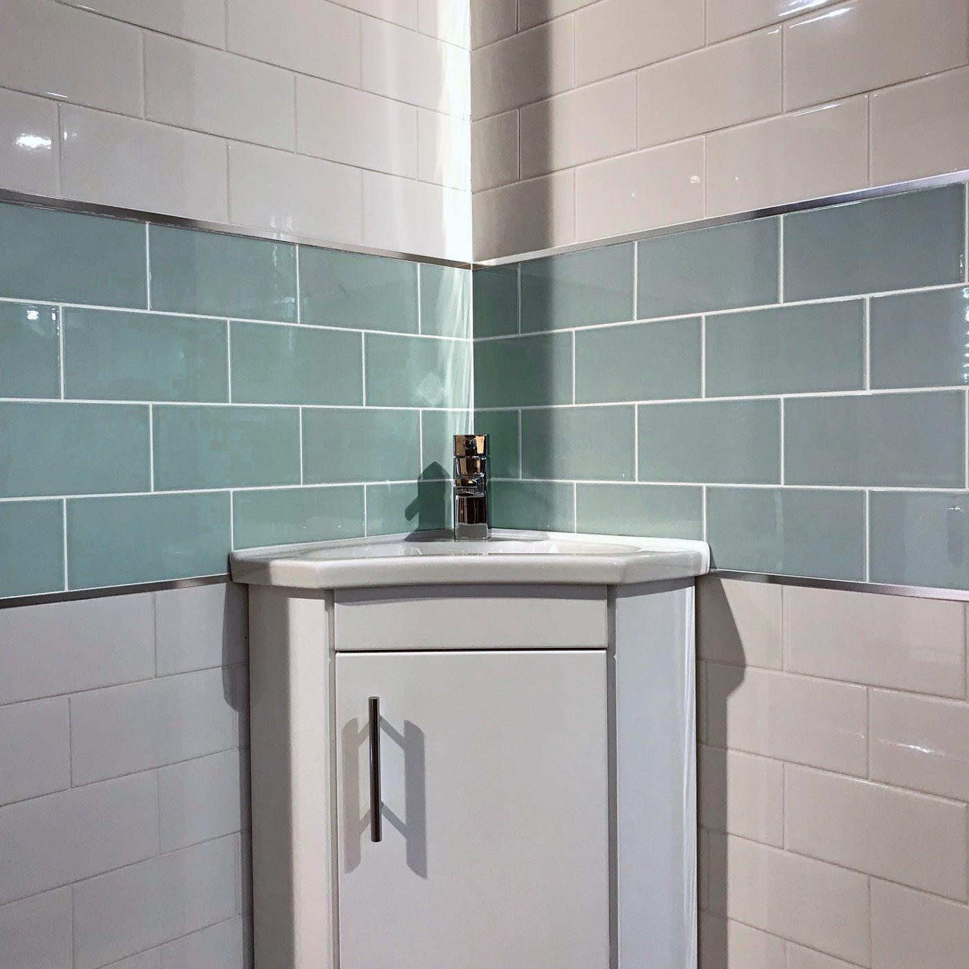 Image of Devon Fern Brick gloss wall tile 10x20cm-Brick style tiles-Salcamar-tile.co.uk