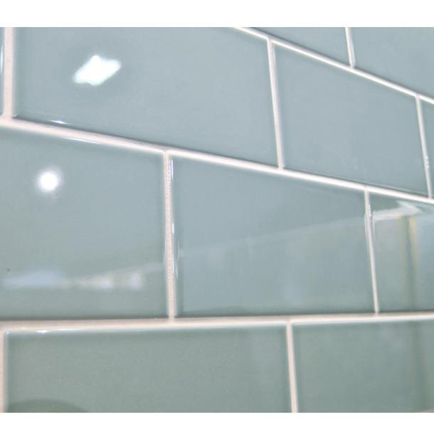 Image of Devon Fern Brick gloss wall tile 10x20cm-Brick style tiles-Salcamar-tile.co.uk