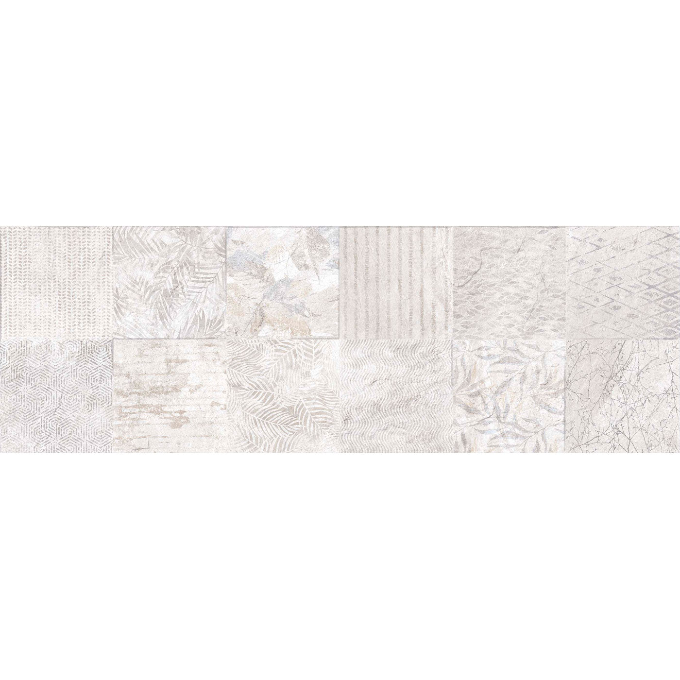 Image of Fauna Ivory Decor Wall Tile 30x90cm-Ceramic wall tile-Keraben-tile.co.uk