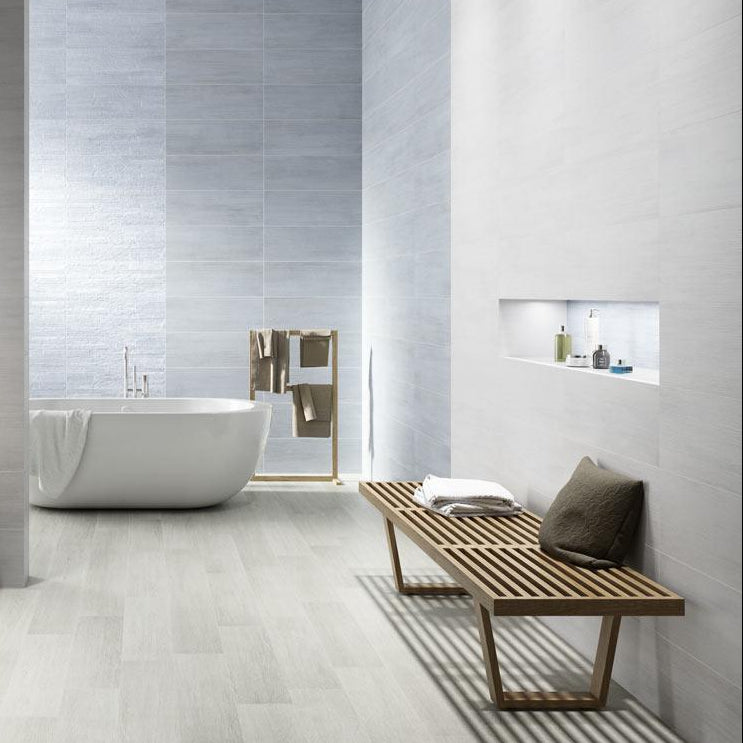 Image of Hanko Blanco wall tile 25x70cm-Ceramic wall tile-Keraben-tile.co.uk