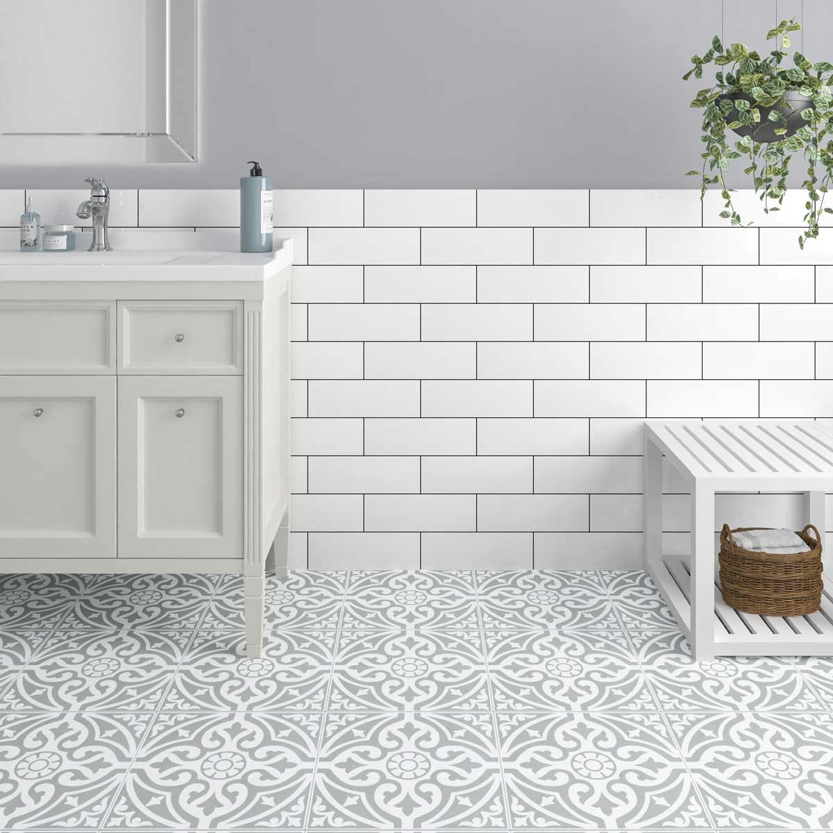 Image of Hadrian Stone Grey tile 33x33cm-Pattern tile-Canakkale Seramik - Kale-tile.co.uk