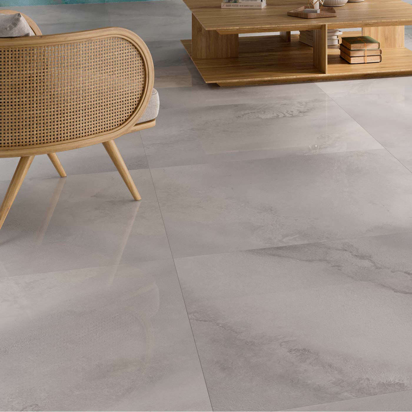 Image of Tropical Ocean White porcelain tile 60x120cm-Large format-Fanal-tile.co.uk