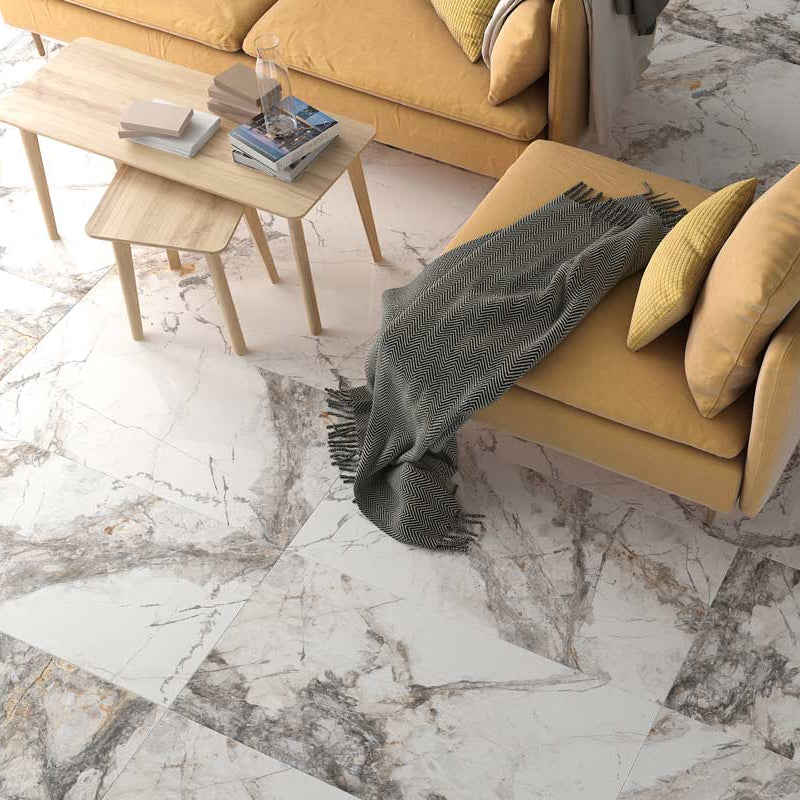 Image of Verona Marble Polished tile 30x60cm-Porcelain tile-Yurtbay-tile.co.uk