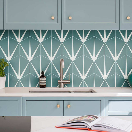 Lily Pad Eucalyptus Porcelain Tile 20x23cm-Hexagon tile-Ca Pietra-tile.co.uk