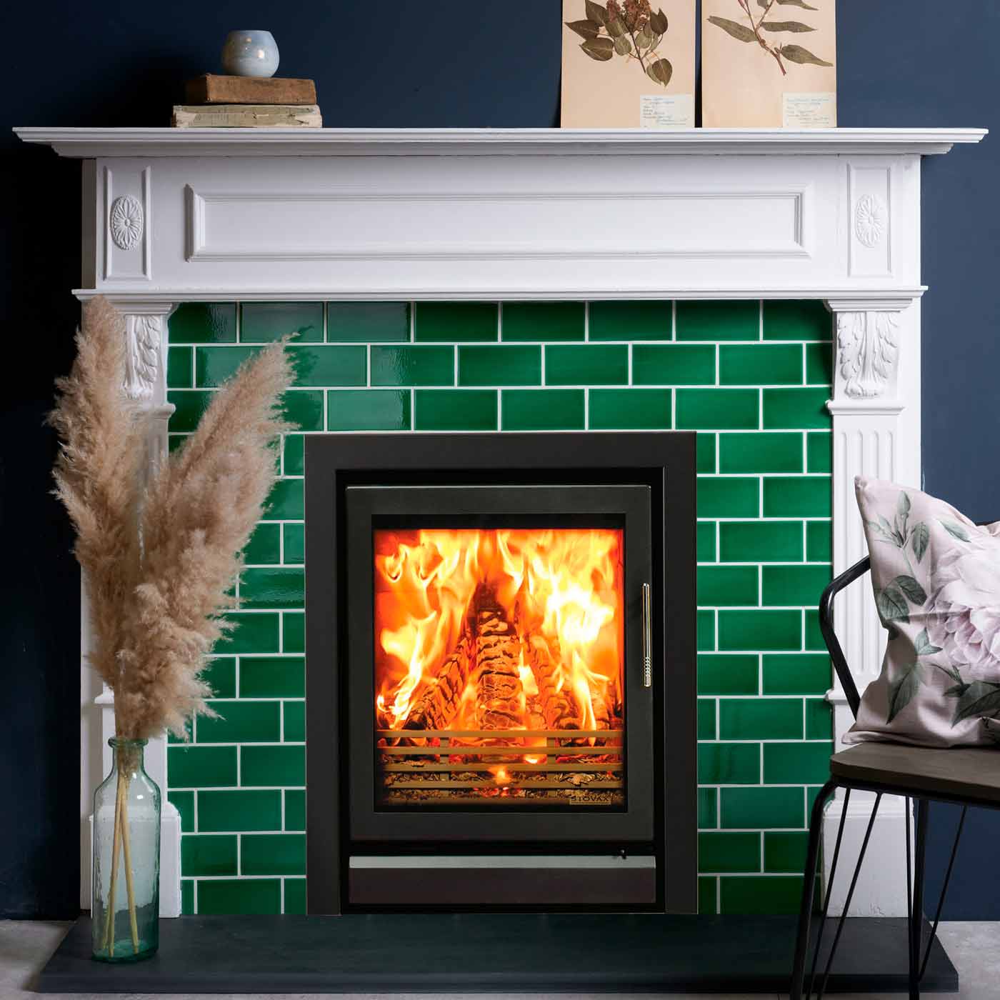 Image of Lyme Crackle Emerald Green Brick tile 7.5x15cm-Brick style tiles-Ca Pietra-tile.co.uk