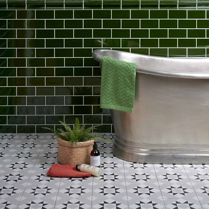 Lyme Crackle Olive Green Brick tile 7.5x15cm-Brick style tiles-Ca Pietra-tile.co.uk
