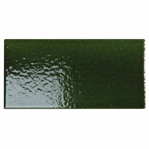 Sample Swatch Lyme Crackle Olive Green Brick tile-sample-sample-tile.co.uk