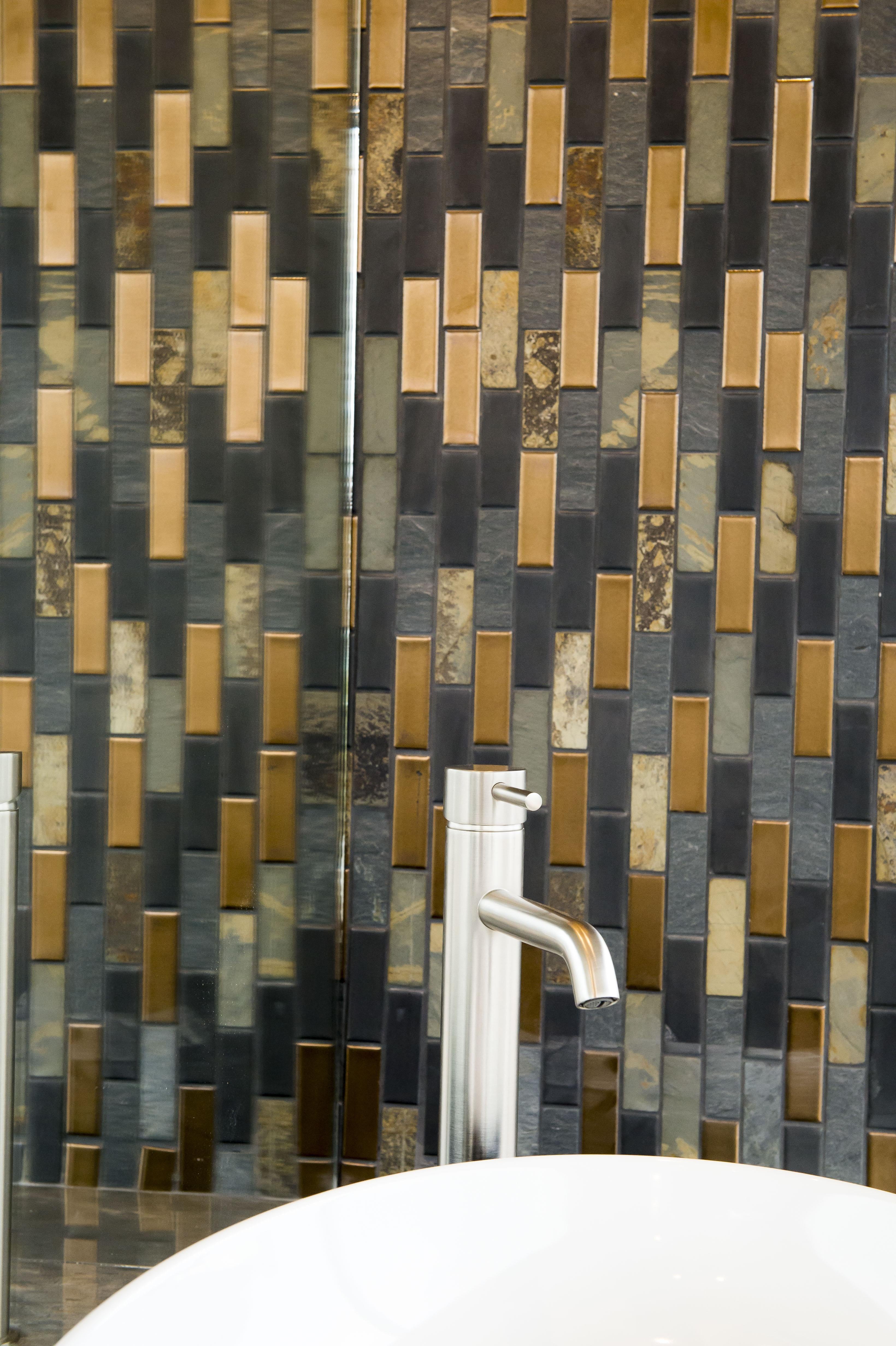 Image of Naga Copper Stone Mosaic 29.8x26cm-mosaic tile-Original Style - stock-tile.co.uk