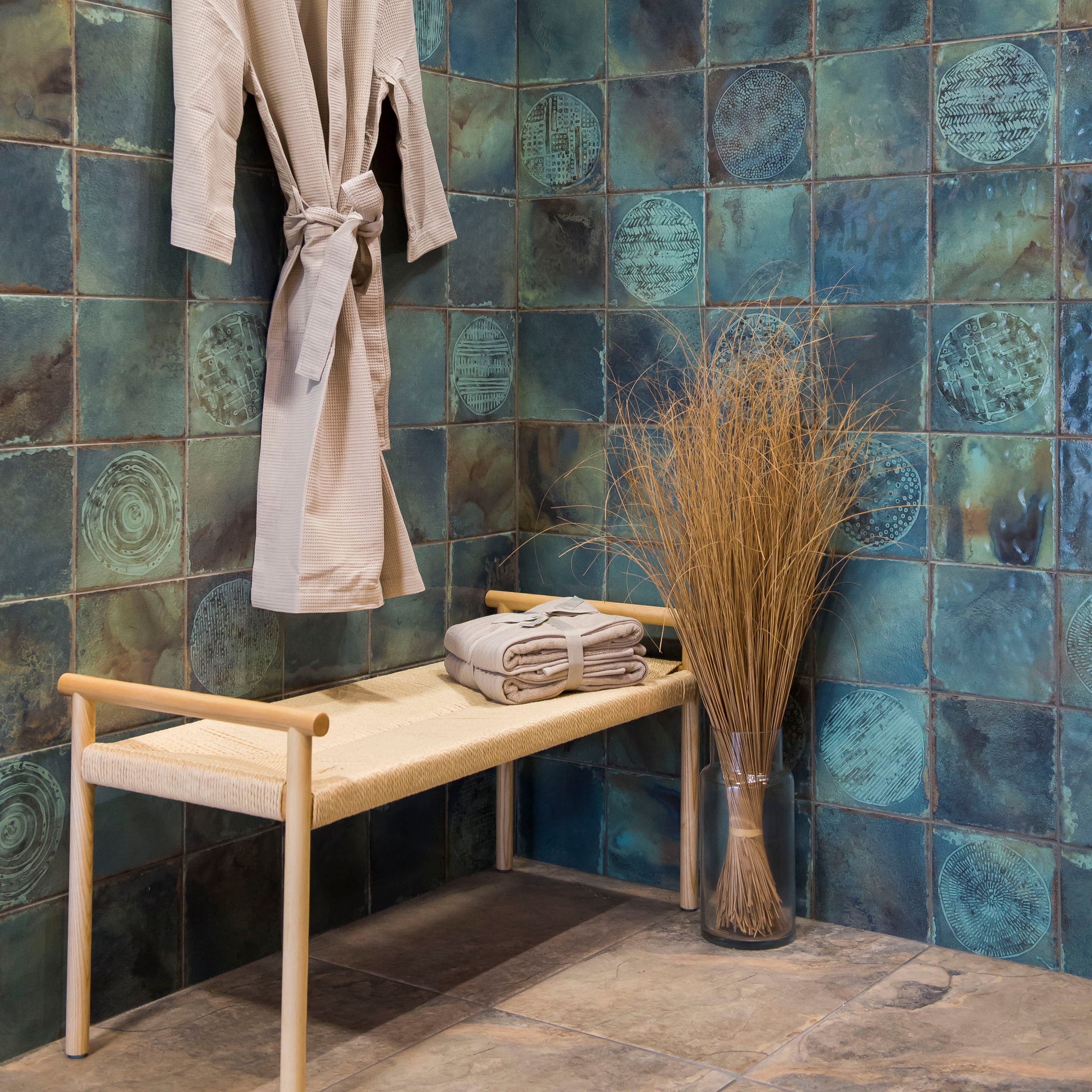 Image of Luca Jade-B 20x20cm-Ceramic wall tile-Vives ceramica-tile.co.uk