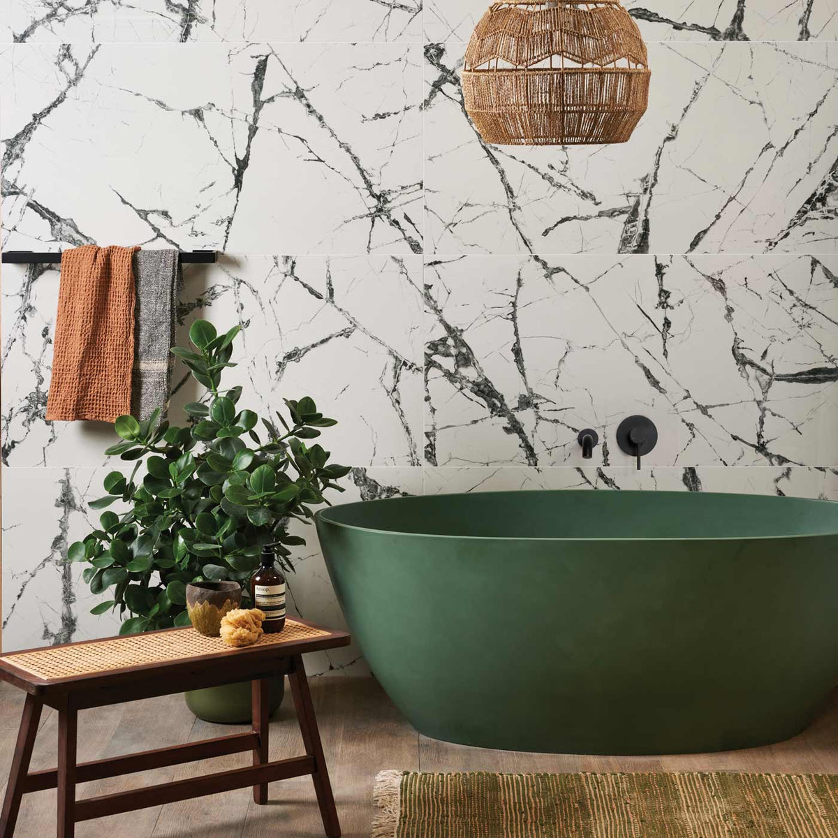 Marble Luxe Iceburg tile | 60x60cm Marble Effect Tile — Tile.co.uk