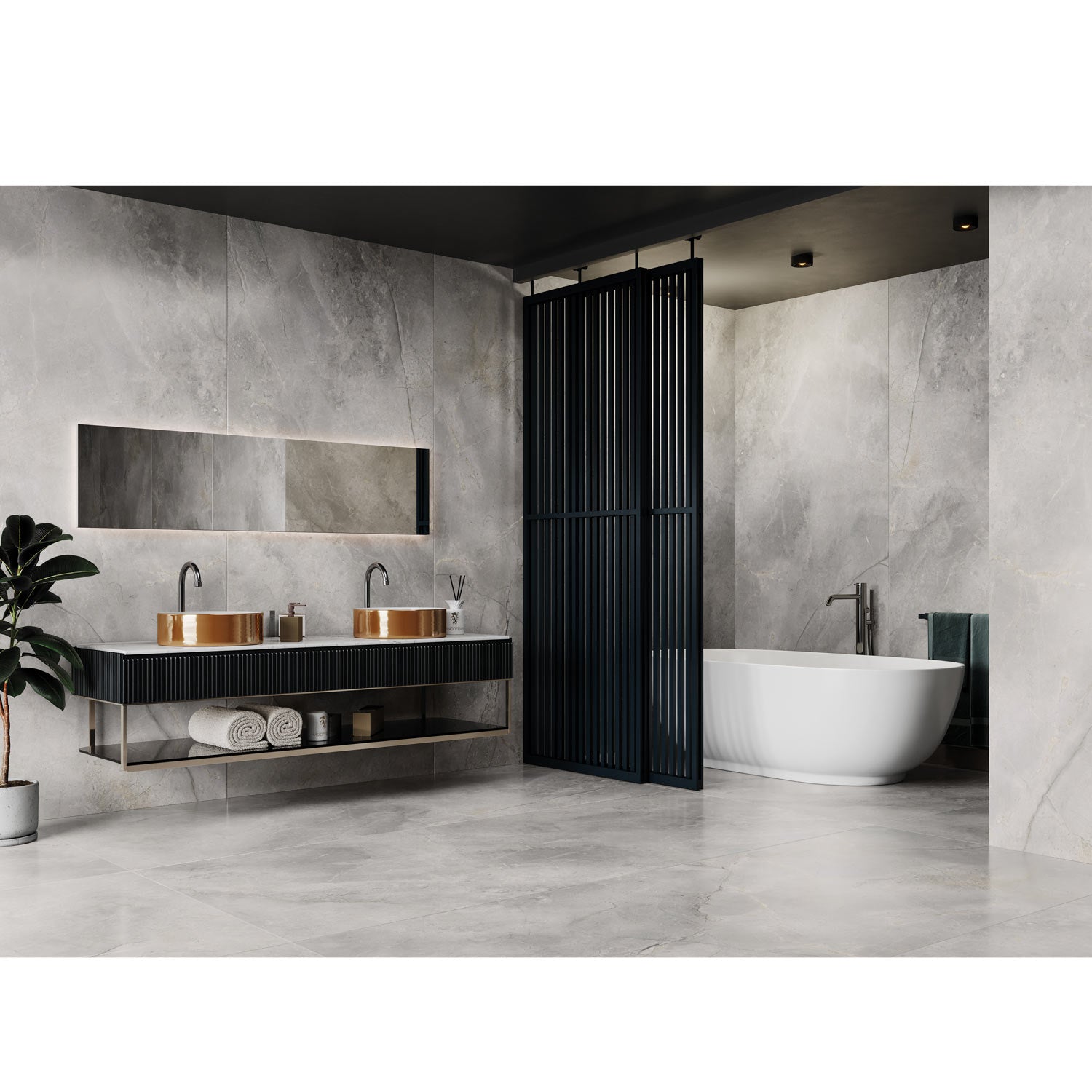 Image of Wonderlust Silver tile 60x120cm-Large format-Cerrad-tile.co.uk