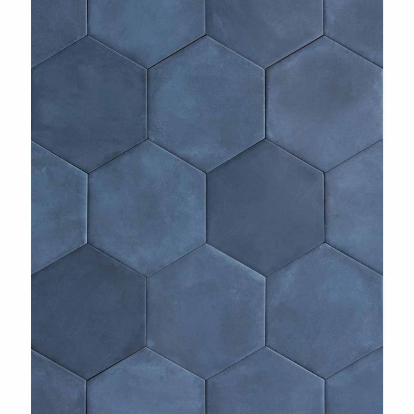Image of Medina Hexagon Navy Blue tile 14x16cm-Hexagon tile-Ca Pietra-tile.co.uk