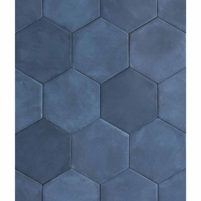 Medina Hexagon Navy Blue tile 14x16cm-Hexagon tile-Ca Pietra-tile.co.uk