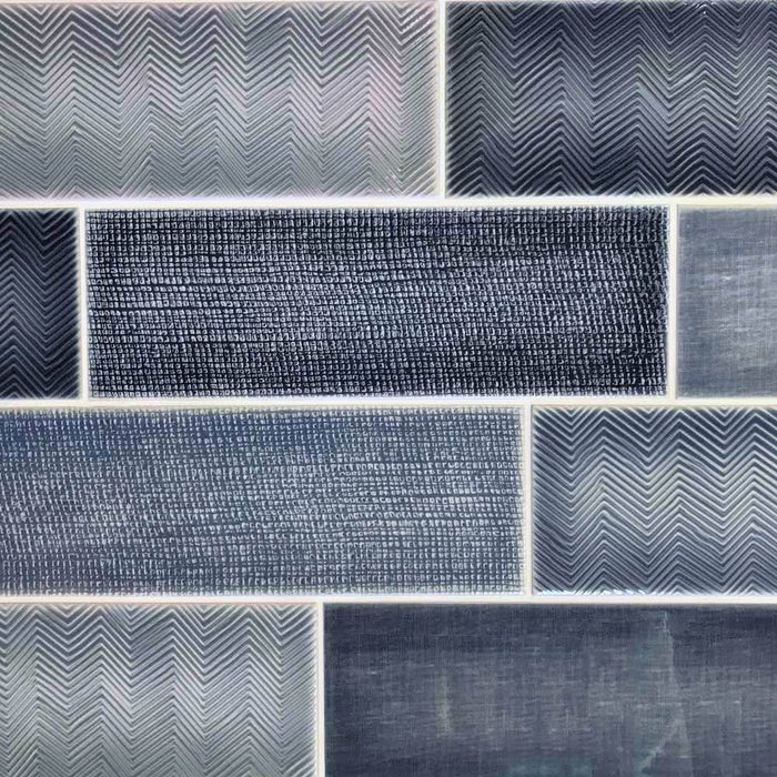 Mediterraneo Blue Wall tile 10x30cm-Brick style tiles-Salcamar-tile.co.uk
