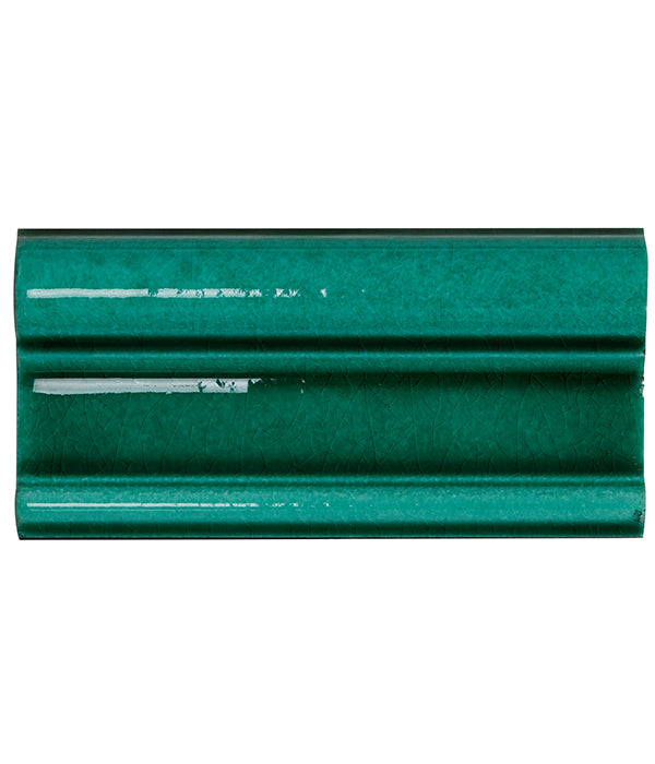 Image of Lyme Crackle Emerald Green Dado tile 7.5x15cm-Brick style tiles-Ca Pietra-tile.co.uk