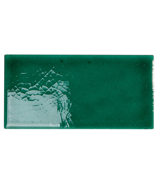 Sample Swatch Lyme Crackle Emerald Green Brick tile - Delivered separately by Ca Pietra-sample-sample-tile.co.uk