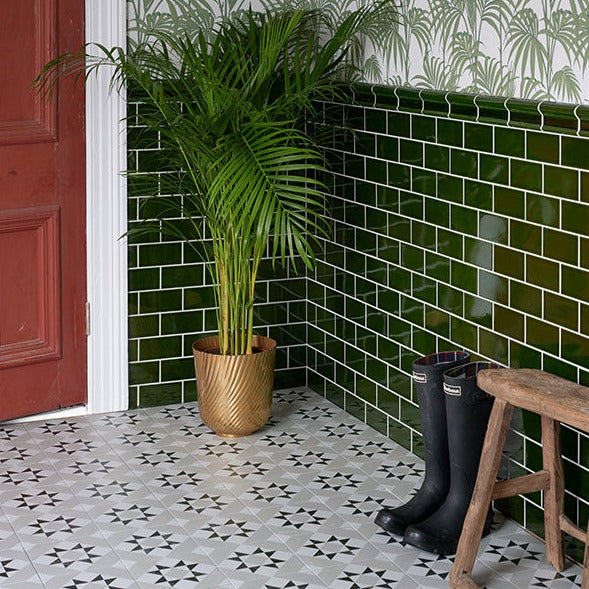Image of Brompton Borough Pattern tile 20x20cm-Pattern tile-Ca Pietra-tile.co.uk