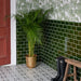 Lyme Crackle Olive Green Dado tile 7.5x15cm-Brick style tiles-Ca Pietra-tile.co.uk